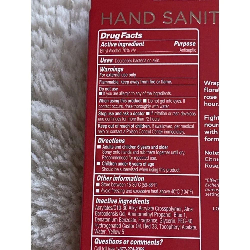 Smart Care Scented‎ Hand Sanitizer Spray 1.35 Fl Oz Wild Rose Hydrating NEW